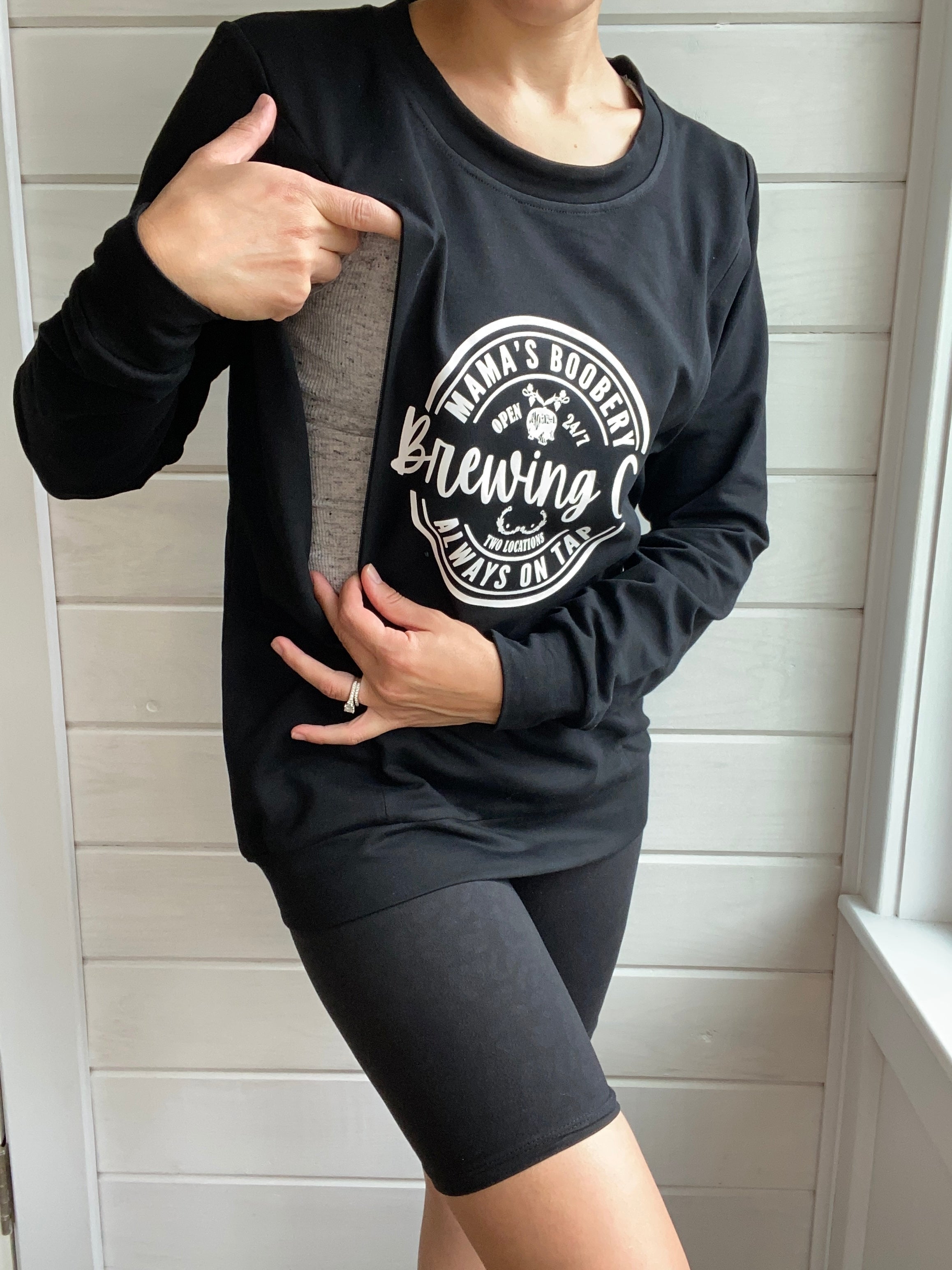 Mama Boobery Brewing Co. Crewneck Sweatshirt