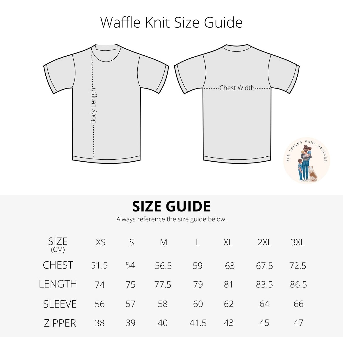 Double Heart Mama Waffle Knit Crewneck
