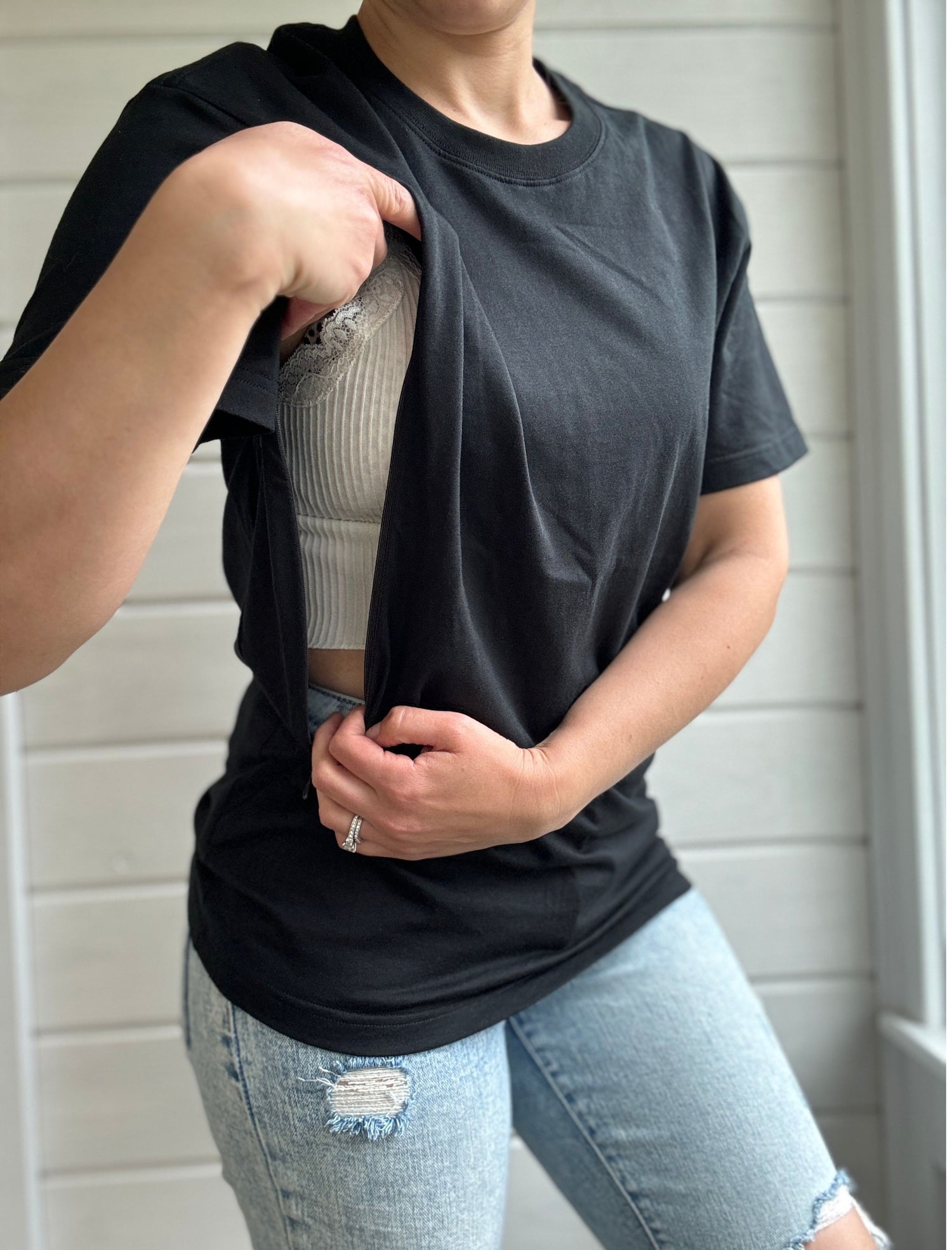 Mama Boobery Brewing Co. Solid Comfort Nursing Friendly T-Shirt