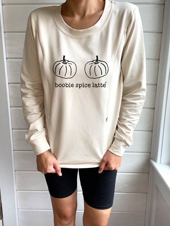 Boobie Spice Latte Crewneck