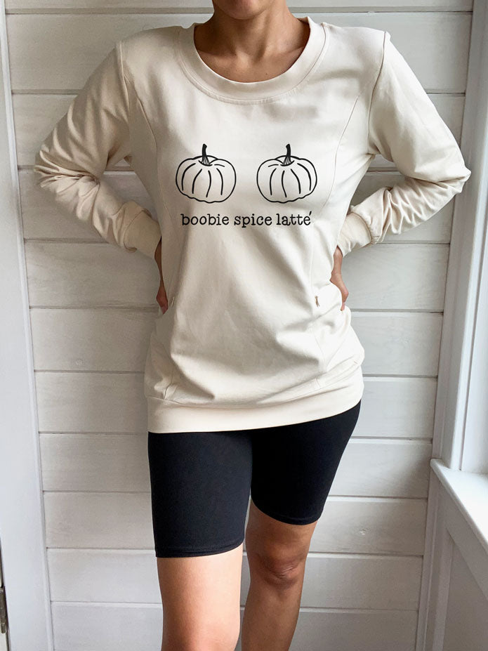 Boobie Spice Latte Crewneck