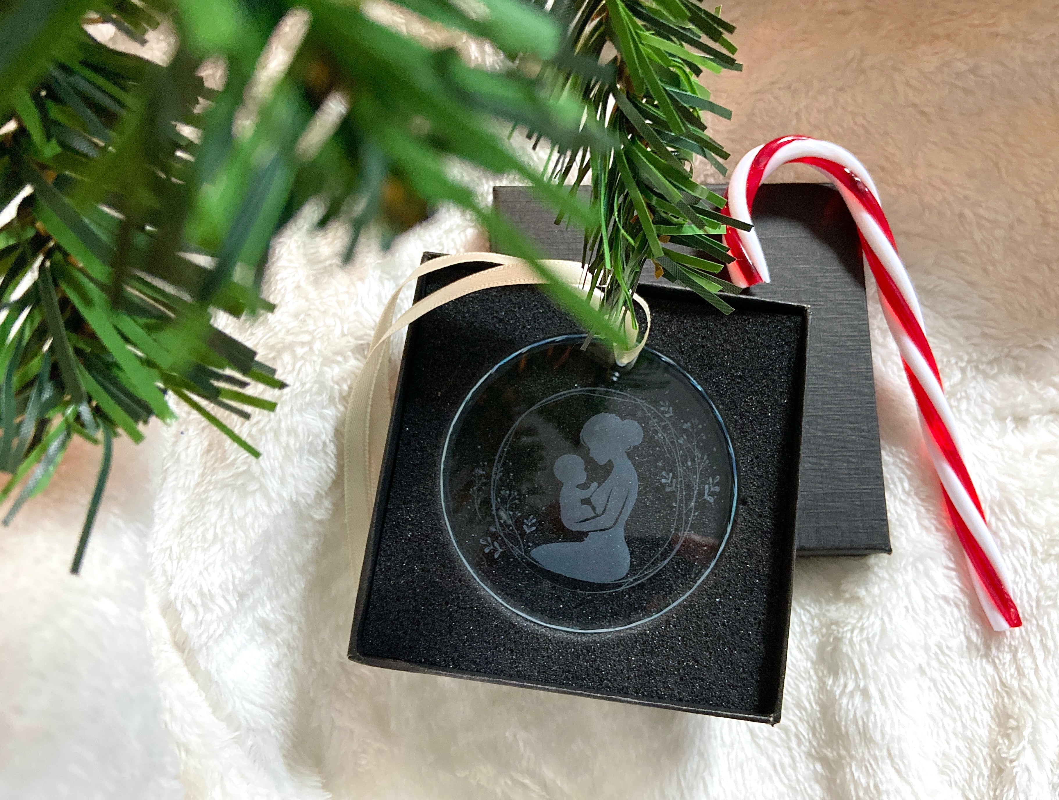 Mother and Child Holiday Ornament