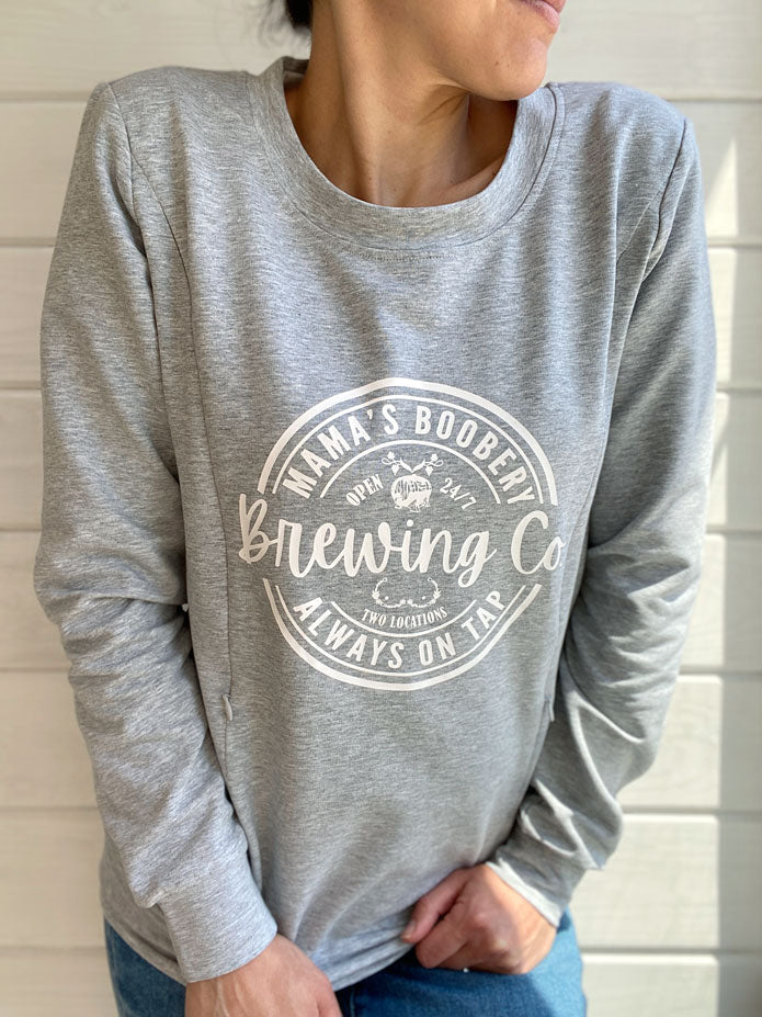 Mama Boobery Brewing Co. Crewneck Sweatshirt