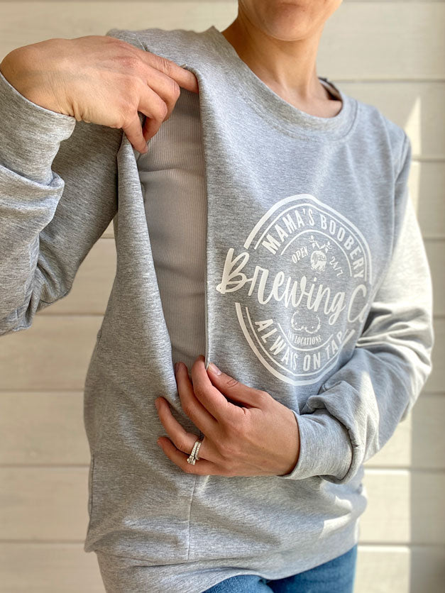 Mama Boobery Brewing Co. Crewneck Sweatshirt