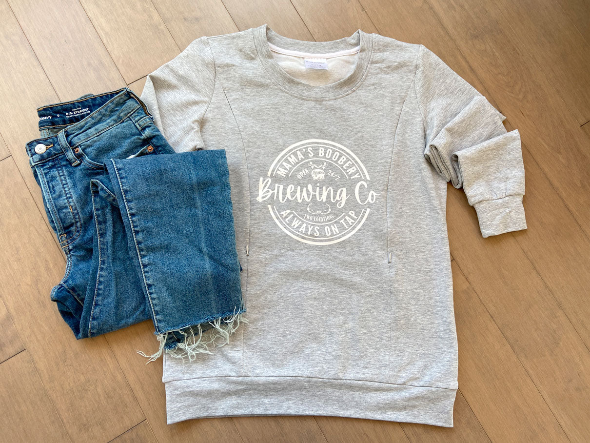 Mama Boobery Brewing Co. Crewneck Sweatshirt