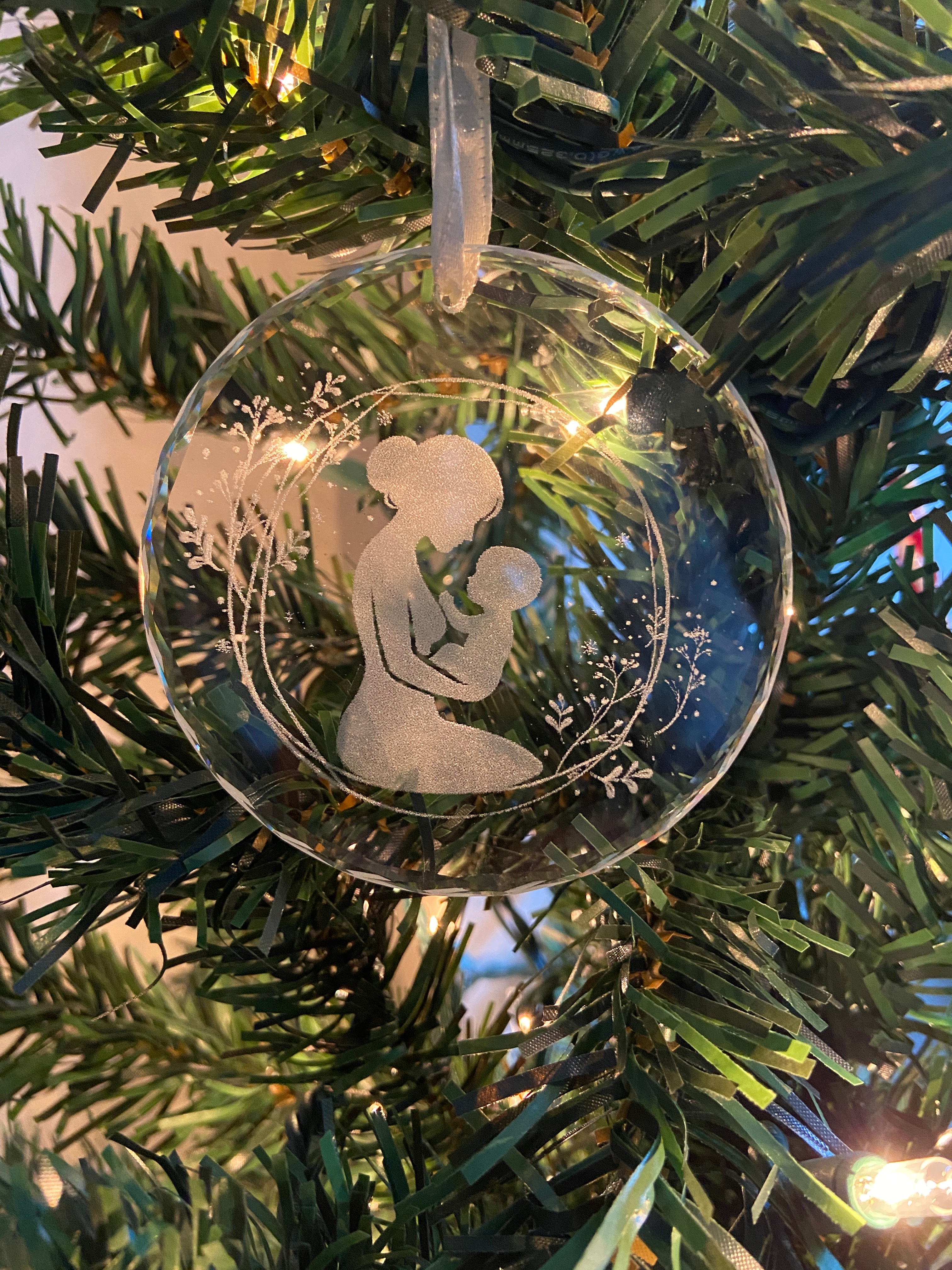 Mother and Child Holiday Ornament