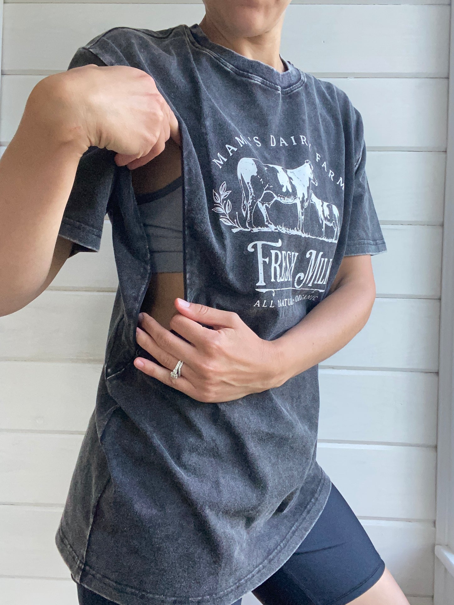 Mama's Dairy Farm Acid Wash T-Shirt