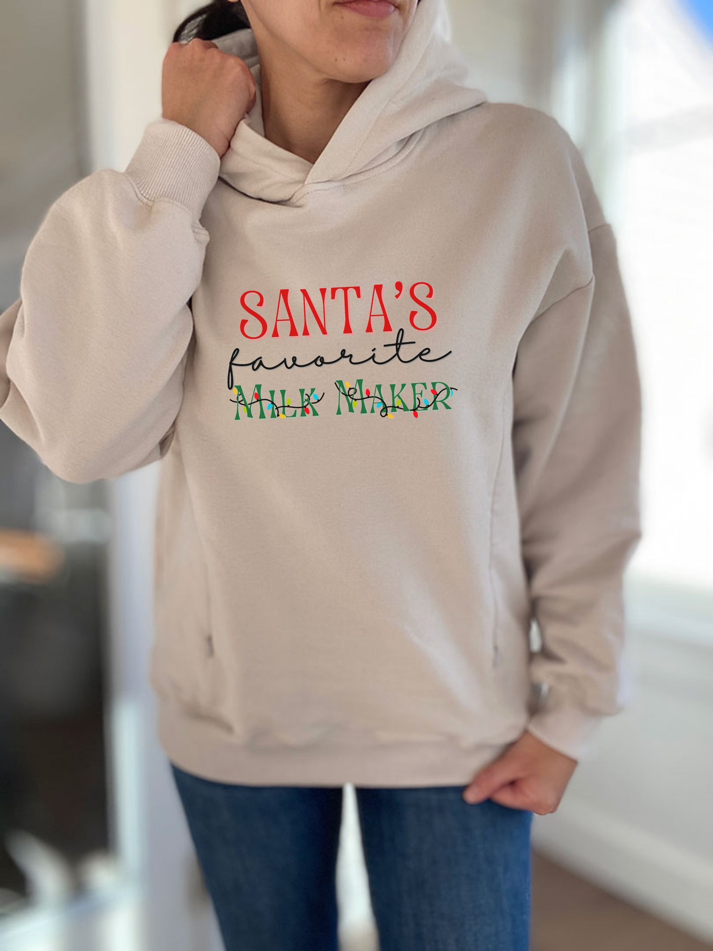 Santa's Favorite Milk Maker Hooded Sweatshirt
