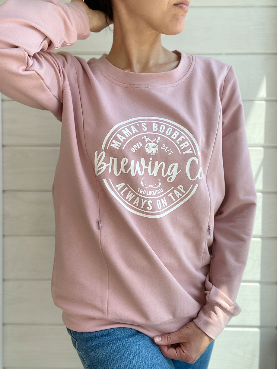 Mama Boobery Brewing Co. Crewneck Sweatshirt