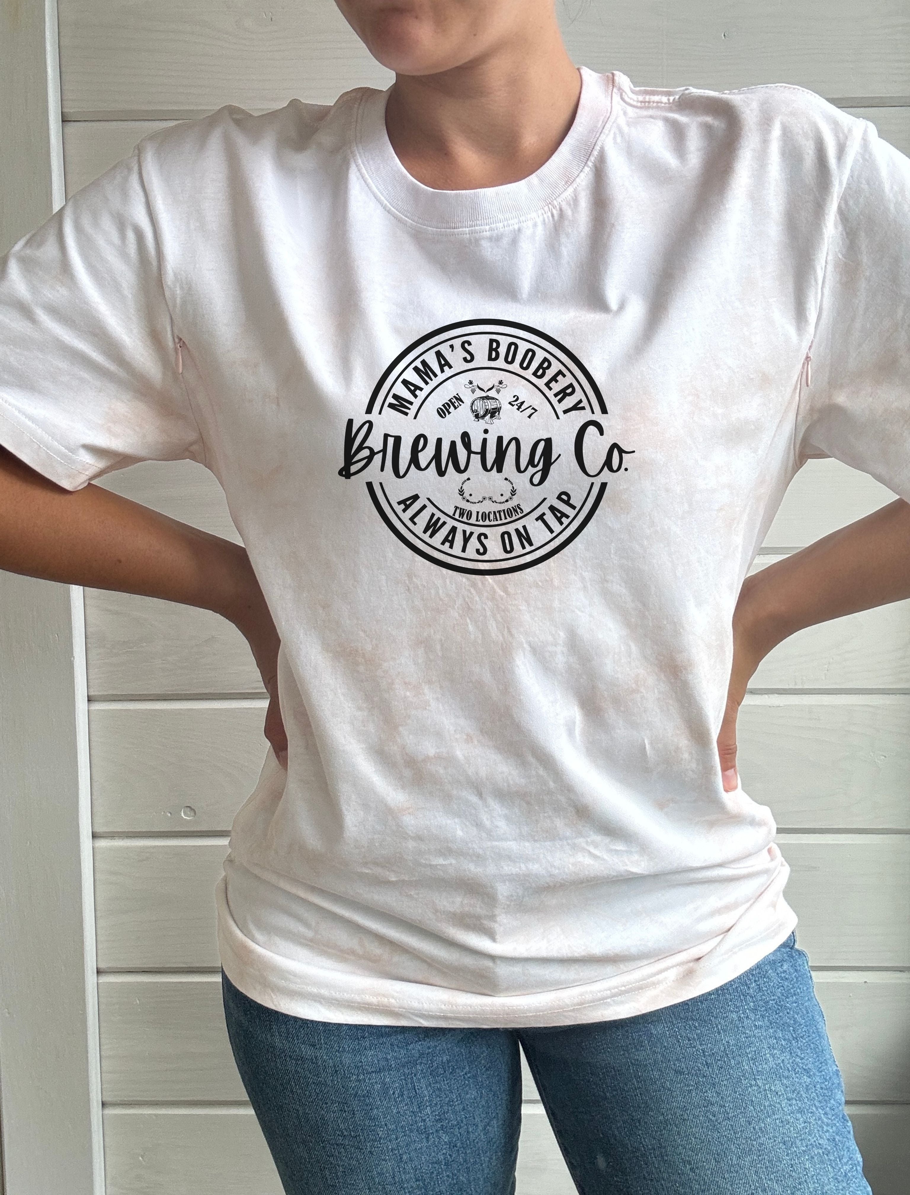 Mama Boobery Brewing Co. Tie-Dye Comfort Tee