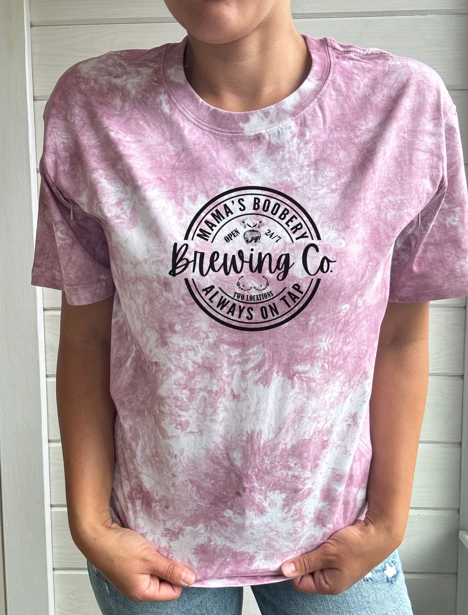 Mama Boobery Brewing Co. Tie-Dye Comfort Tee