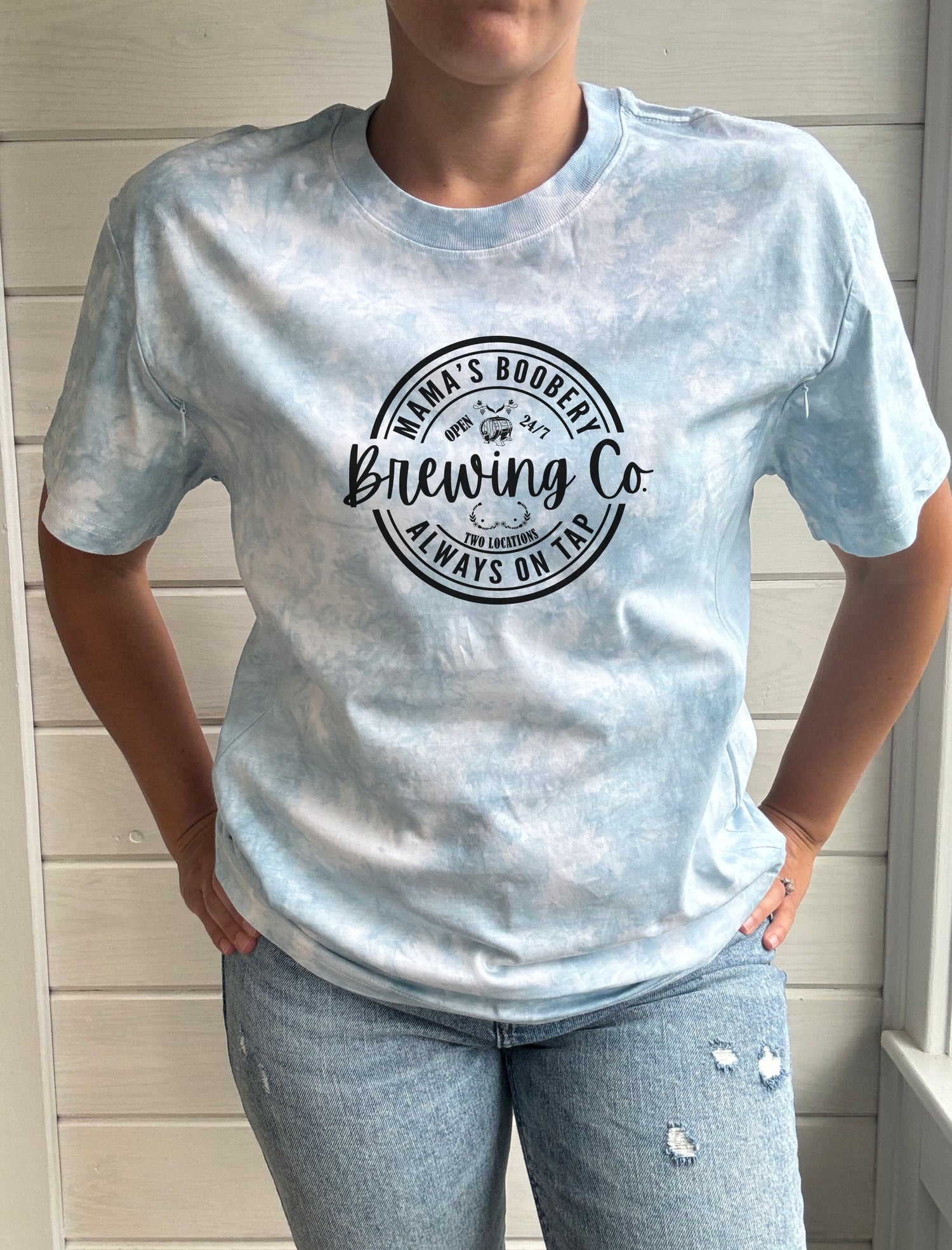 Mama Boobery Brewing Co. Tie-Dye Comfort Tee