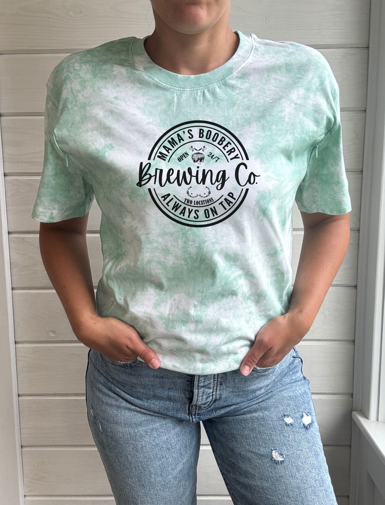 Mama Boobery Brewing Co. Tie-Dye Comfort Tee