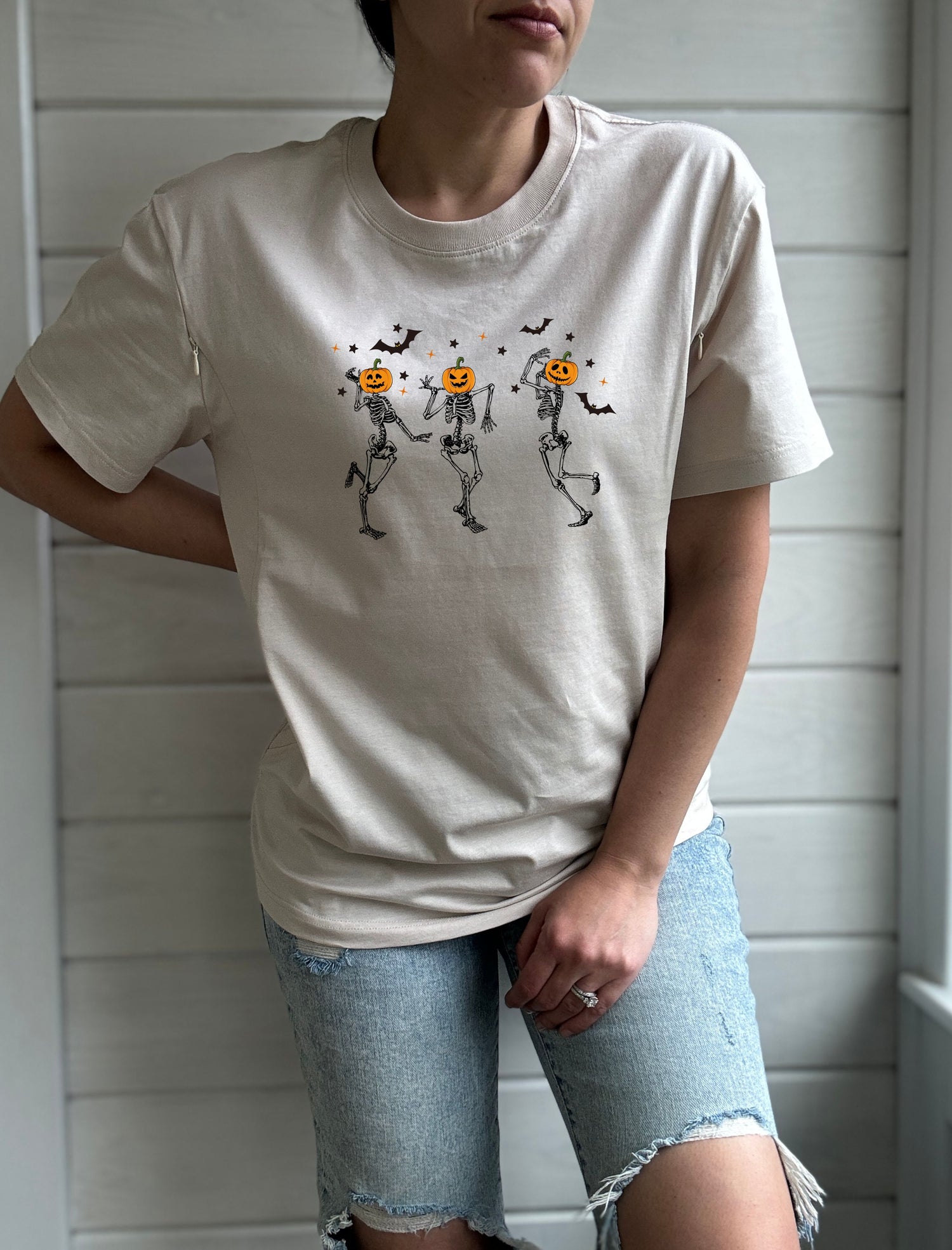 Pumpkin Head Dancing Skeleton Comfort Tee