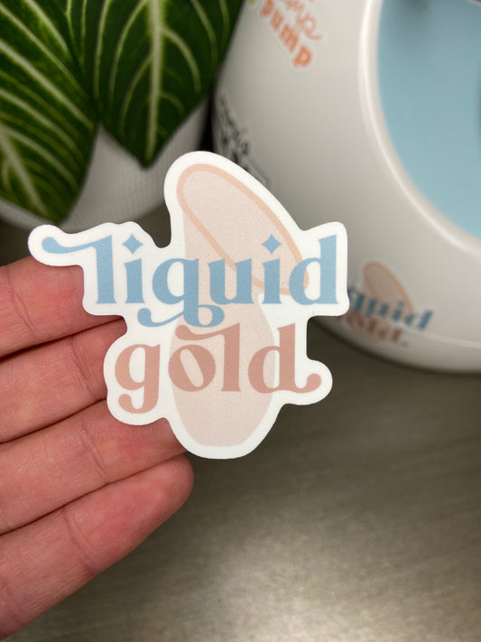 Liquid Gold Sticker with a manual pump/haaka from All Things Mama Designs website