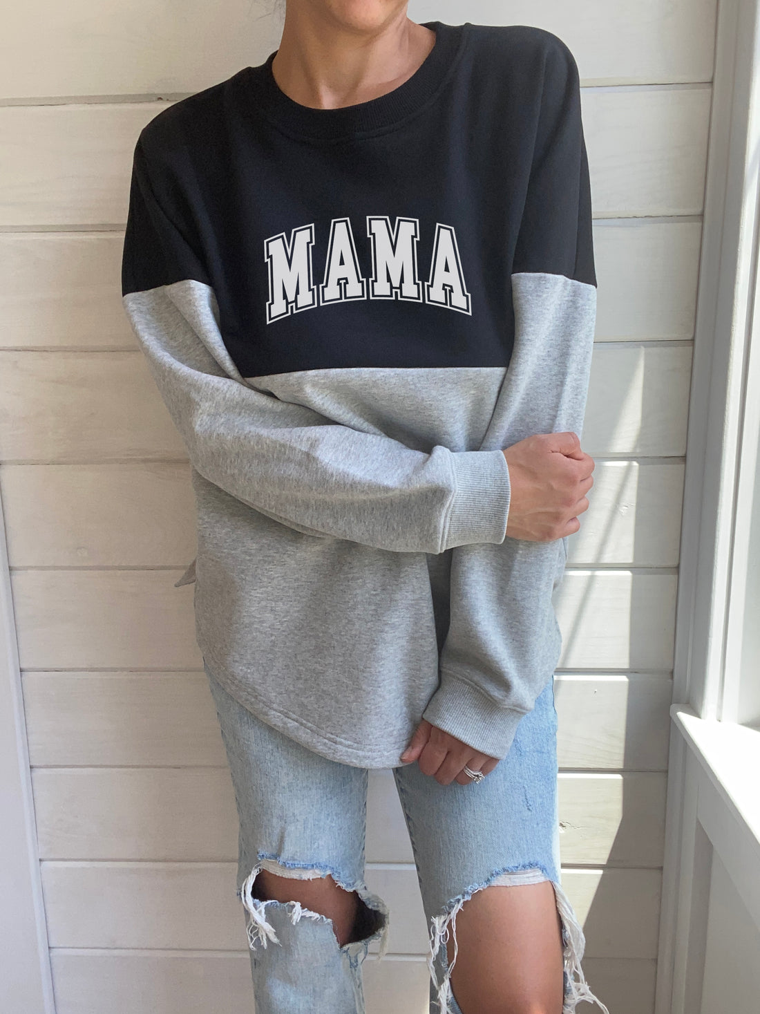 MAMA Block Letter Chill Crewneck