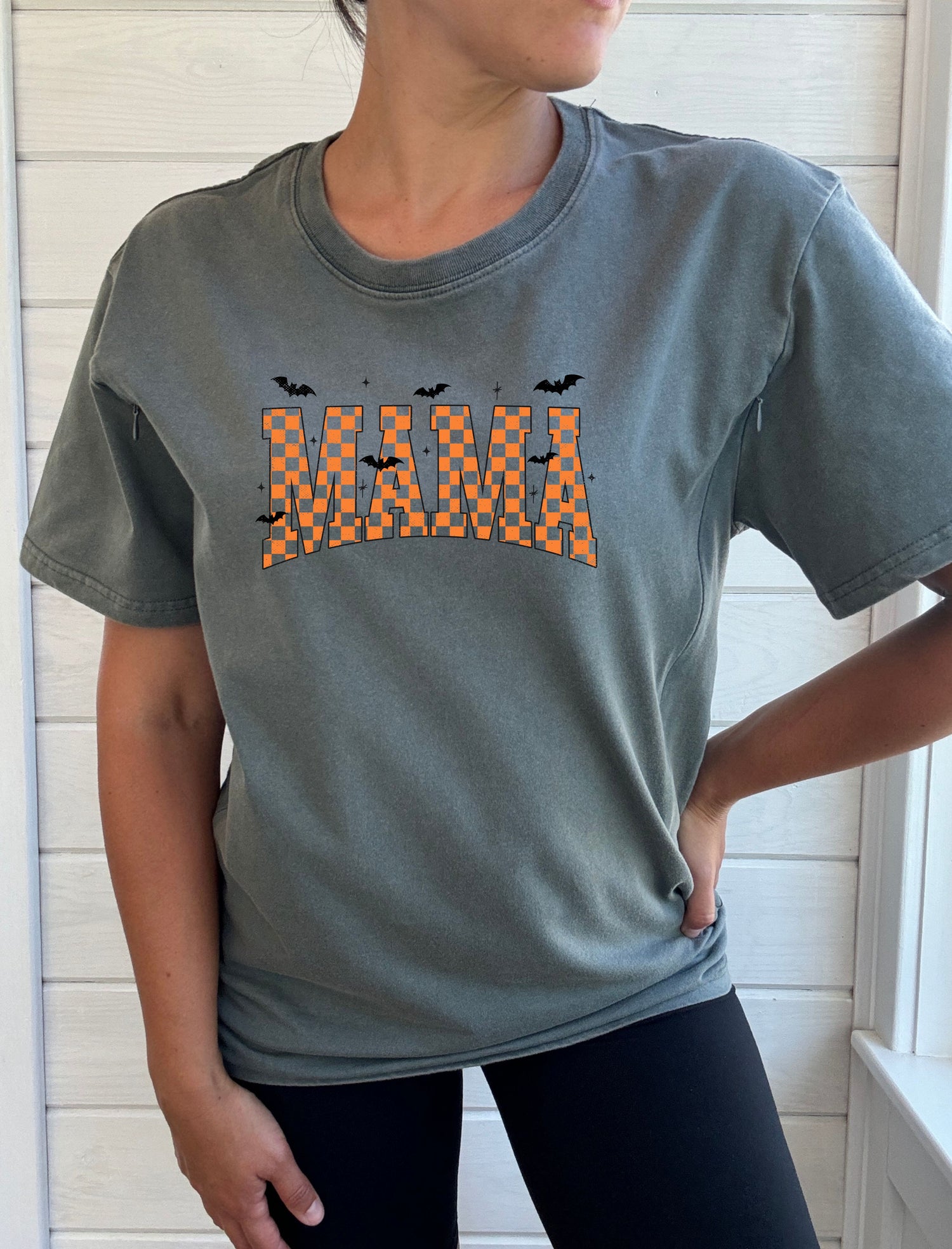 MAMA Bats Acid Wash T-Shirt