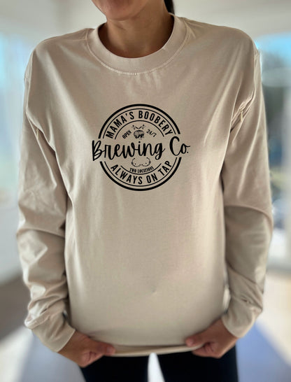 Mama Boobery Brewing Co. Long Sleeve Comfort Tee