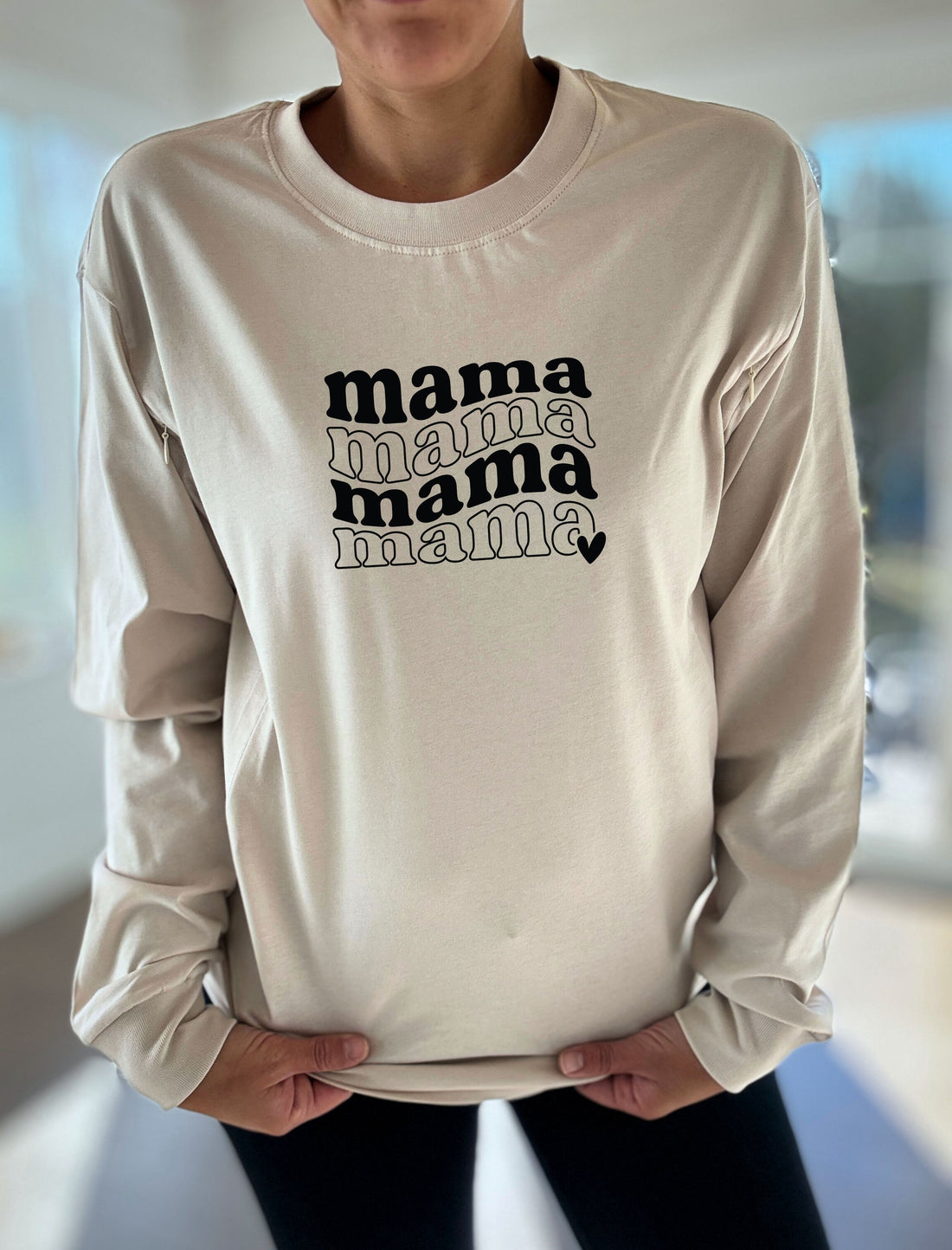 Mama Stacked Long Sleeve Comfort Tee