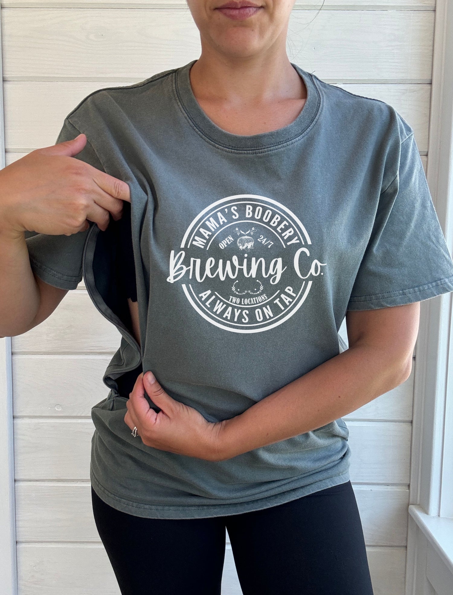 Mama Boobery Brewing Co. Acid Wash T-Shirt