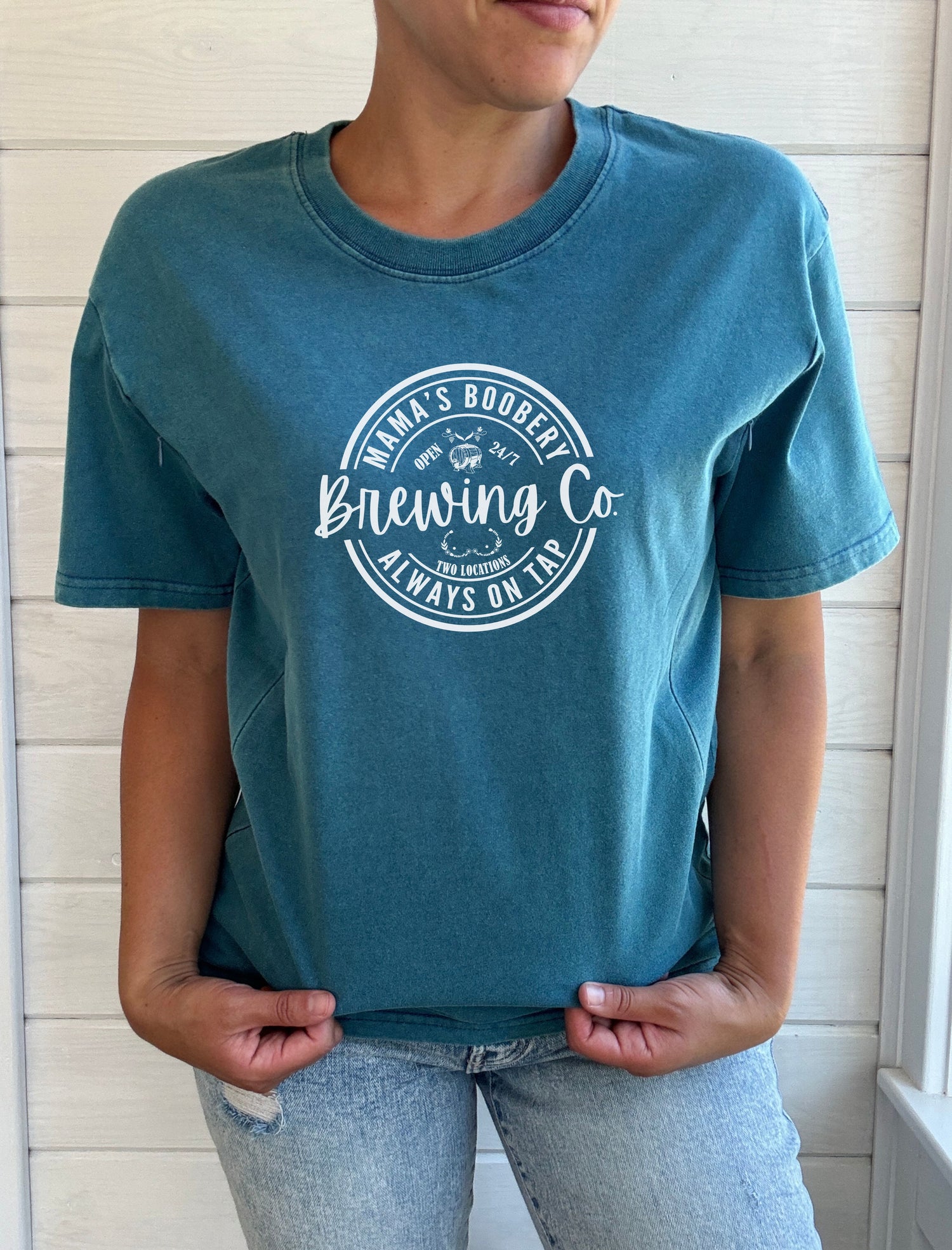 Mama Boobery Brewing Co. Acid Wash T-Shirt