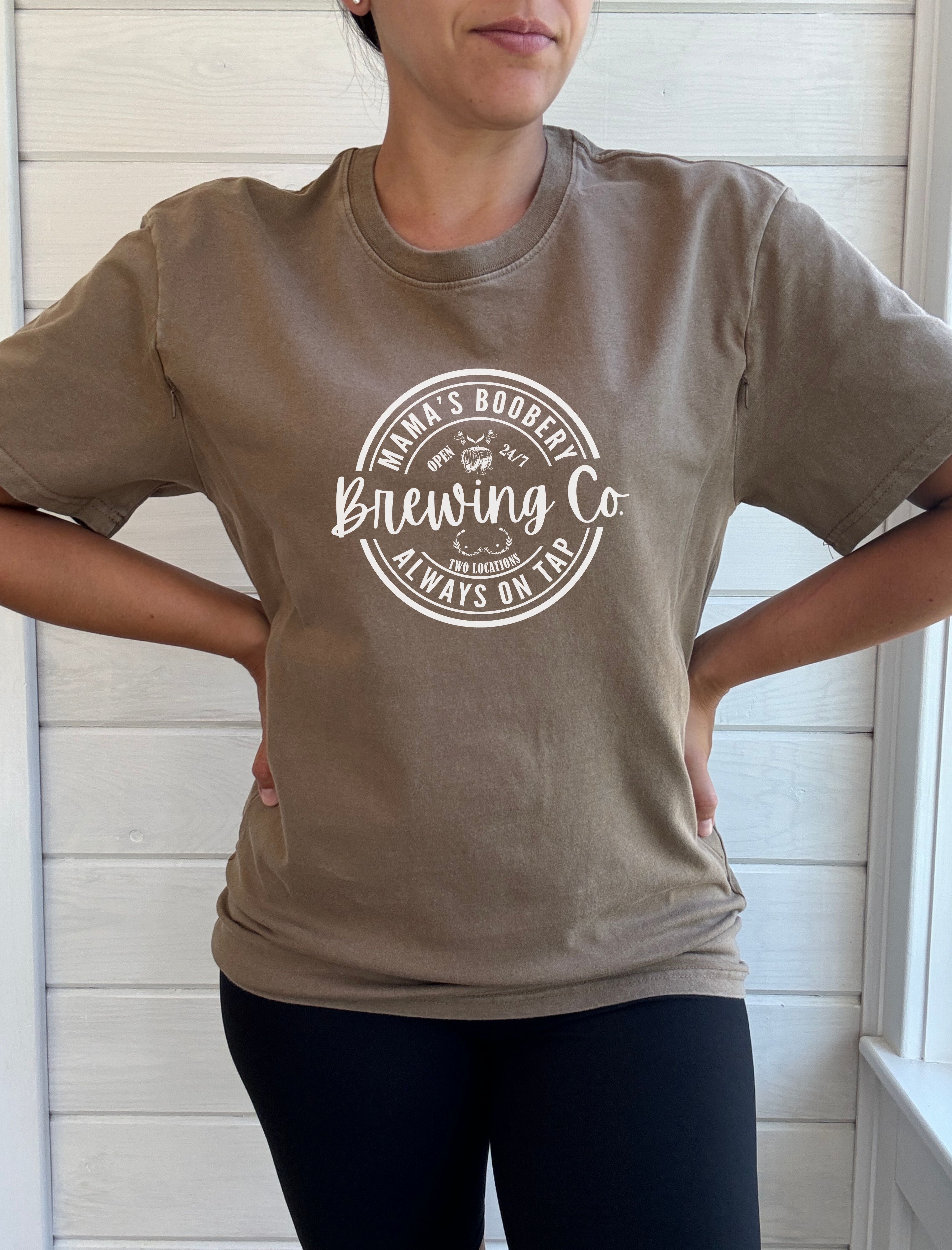 Mama Boobery Brewing Co. Acid Wash T-Shirt