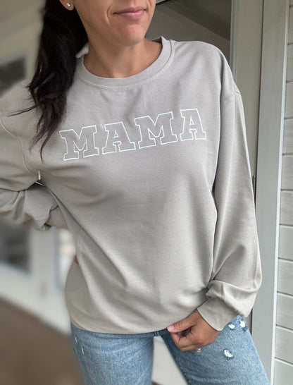 Waffle Knit Mama Crewneck