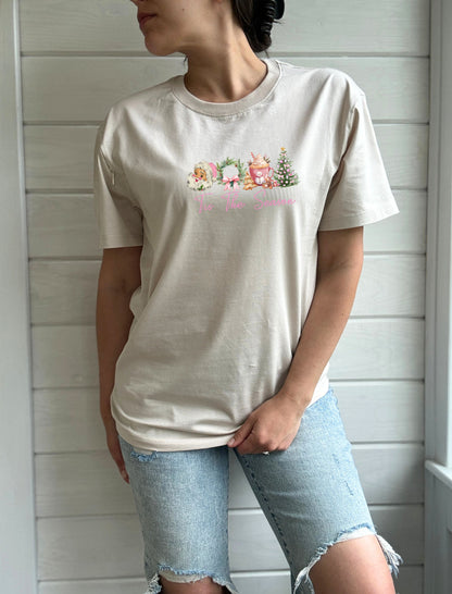 Tis The Season Pink Solid Comfort Tee