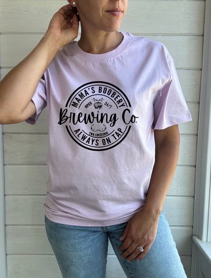 Mama Boobery Brewing Co. Solid Comfort Nursing Friendly T-Shirt
