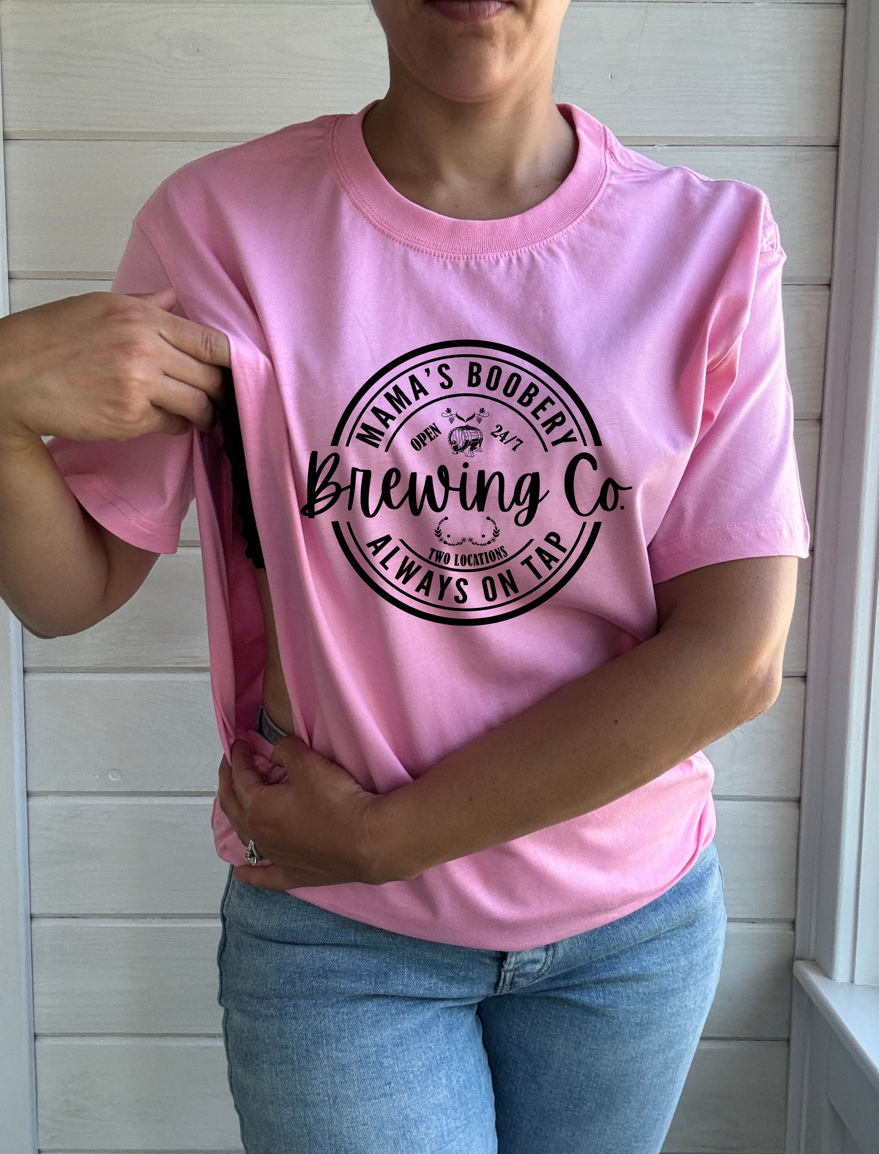 Mama Boobery Brewing Co. Solid Comfort Nursing Friendly T-Shirt