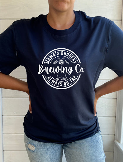 Mama Boobery Brewing Co. Solid Comfort Nursing Friendly T-Shirt