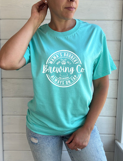 Mama Boobery Brewing Co. Solid Comfort Nursing Friendly T-Shirt