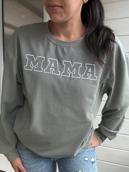 Waffle Knit Mama Crewneck